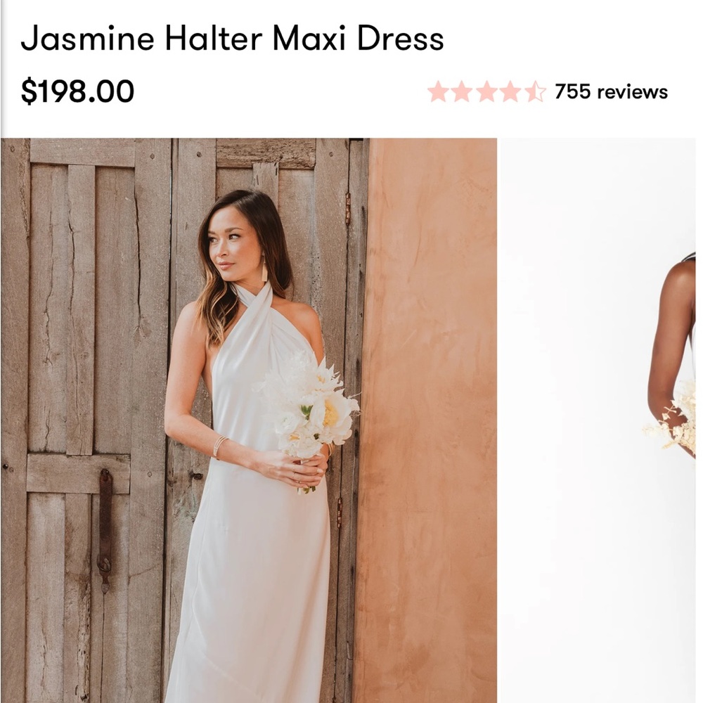 Show Me Your MuMu Jasmine White Halter Maxi Dress